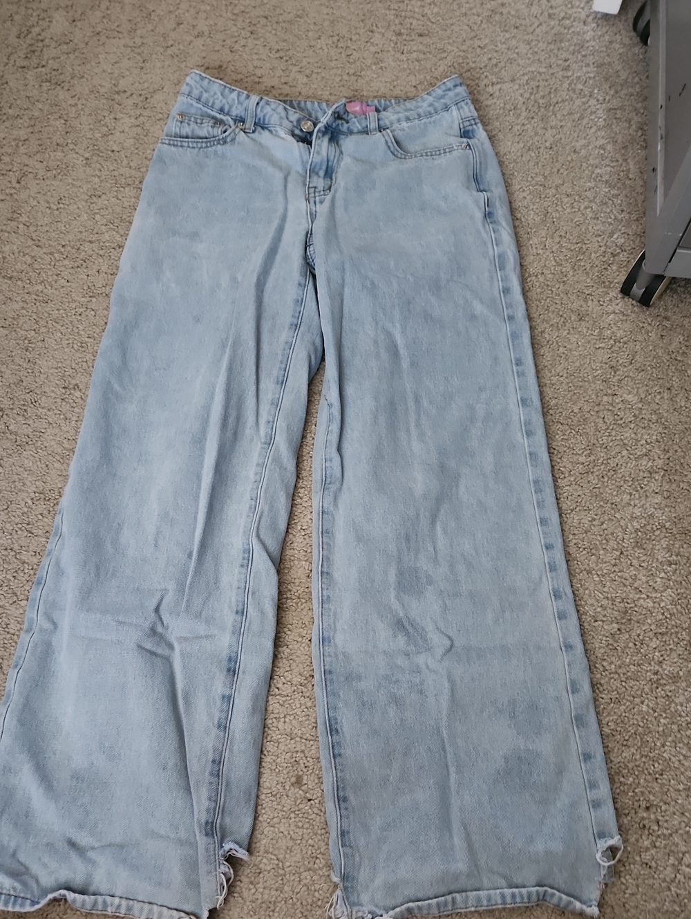 Edikted XS Light Wash Wide Leg Women’s Jeans